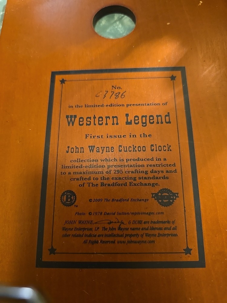 Back For A John Wayne Cuckoo Clock