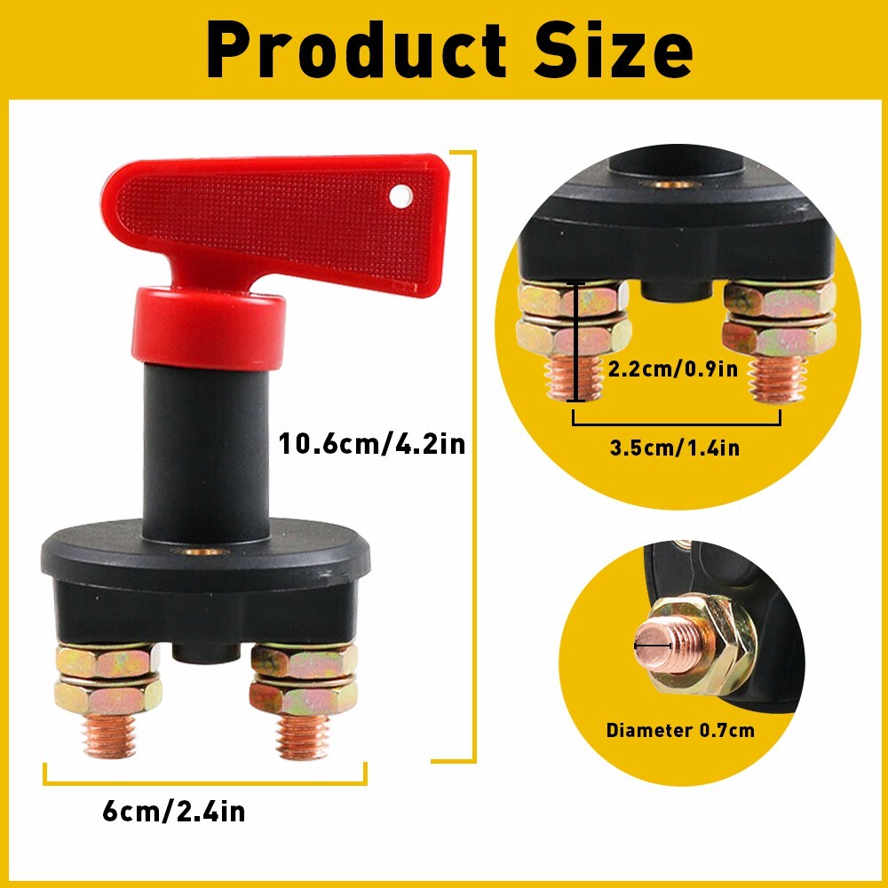 Master Quick Battery Disconnect Power Shut Cut Off Switch 12V 24V Universal
