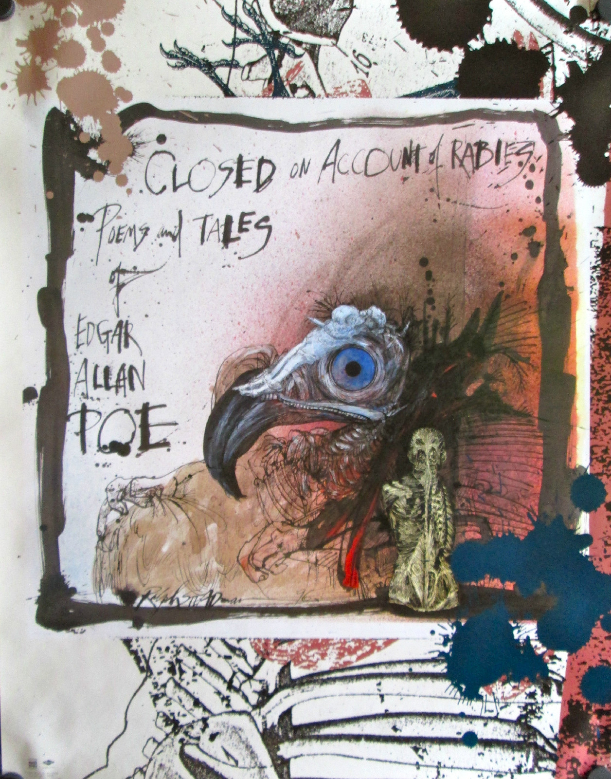 RALPH STEADMAN ORIGINAL POSTER 1996 28" x 22" ROLLED