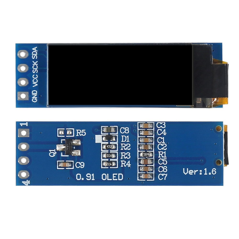 4Pcs 0.91'' LCD Display Modules 0.91inch IIC I2C OLED Display I2C OLED Screen...