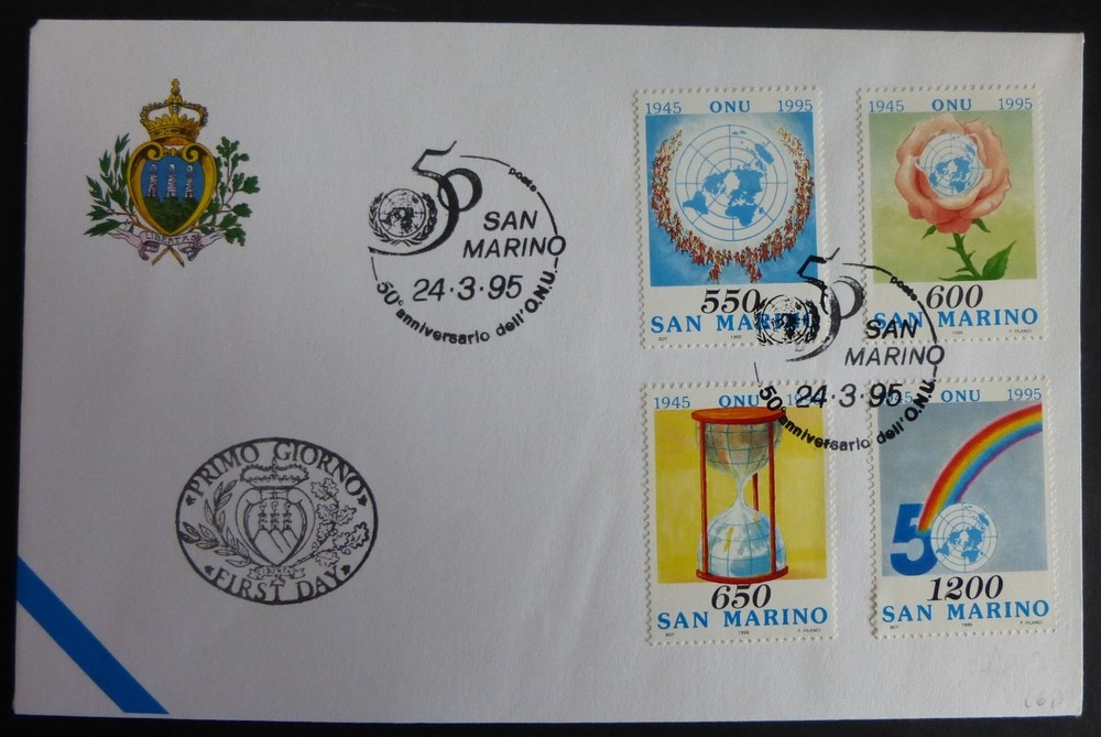 FDC - SANMARINO - 50° UN - 1995