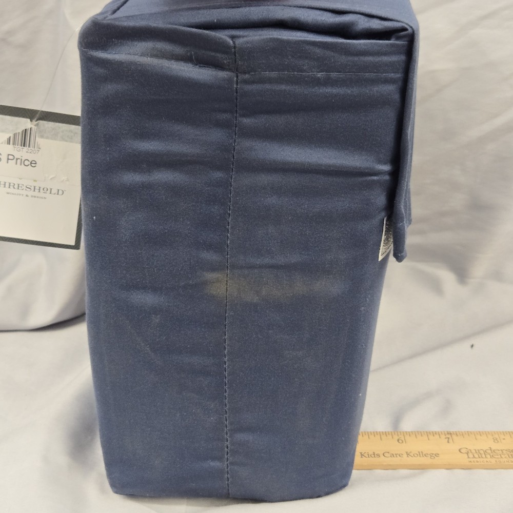 Threshold Cali King Fitted Sheet Metallic Blue