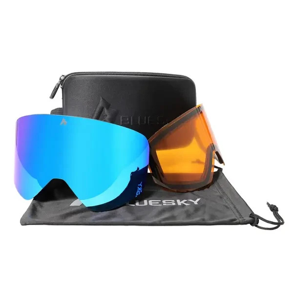 BLUESKY Adult Snow Goggles with Magnetic Quick Change Lens System - NEW