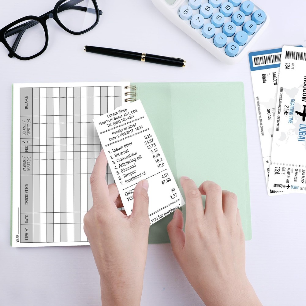 HAUTOCO Check Registers for Personal Checkbook, Transaction Expense Green