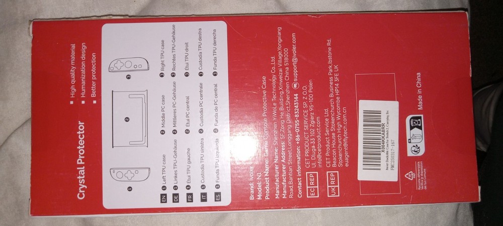 ivoler Crystal Protector Clear Shell for Nintendo Switch Console Anti-Scratch