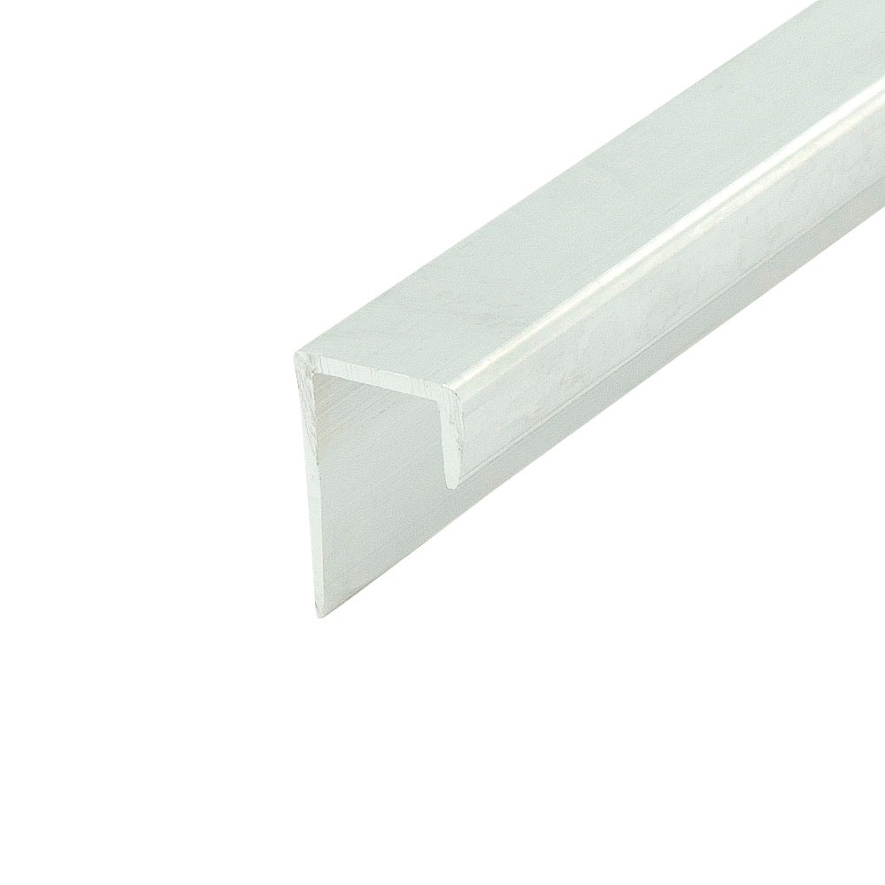 Outwater 1/2" Mill Finish Aluminum J Channel Cap Moulding - Size Options