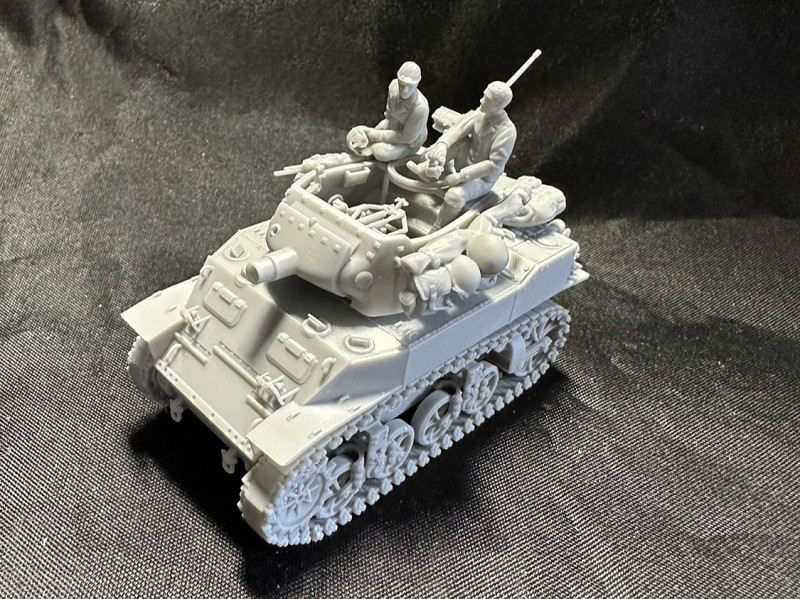 3D printed 1/72 WW II US"M8 self-propelled howitzer"kit model(include 2 soldier)