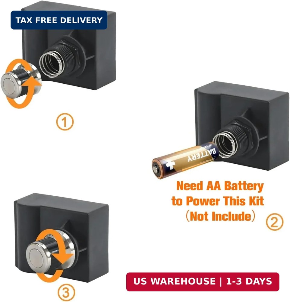 ABYDA Universal Spark Generator 6 Outlets Tact Push Button Switch Igniter BBQ Re