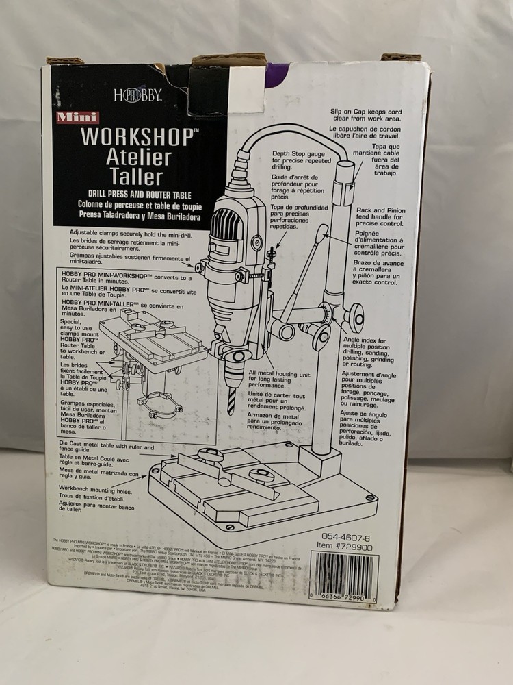 Mini Workshop Drill Press & Router Table by HOBBY PRO - Drilling, Routing & More