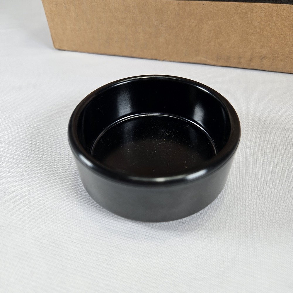 Gessner #0372 Melamine Straight Side Ramekin 2 oz Stackable Black 12 Pcs 1 Dz