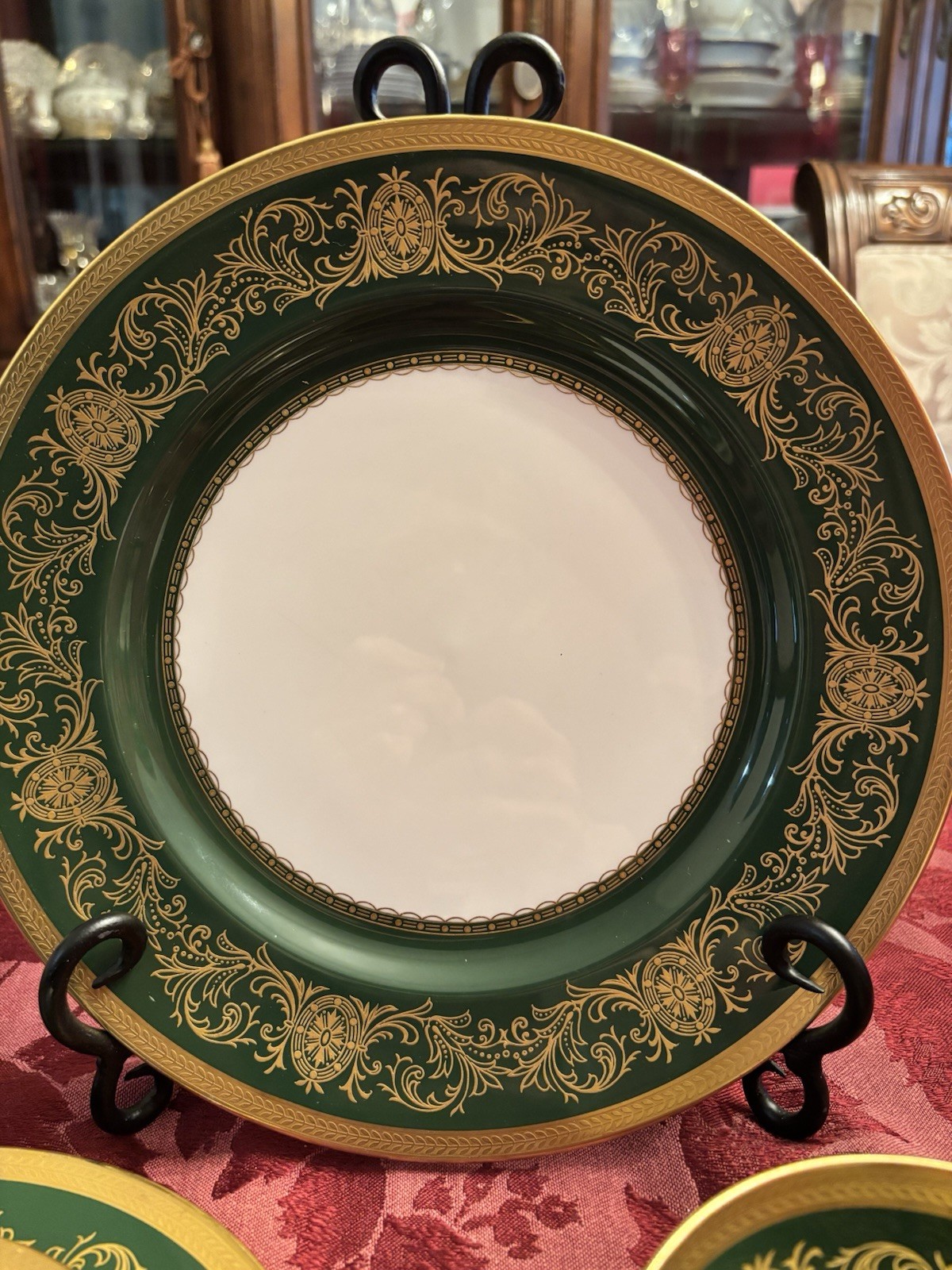 Aynsley Imperial Laurel Green China REDUCED - 5 PIECE SET