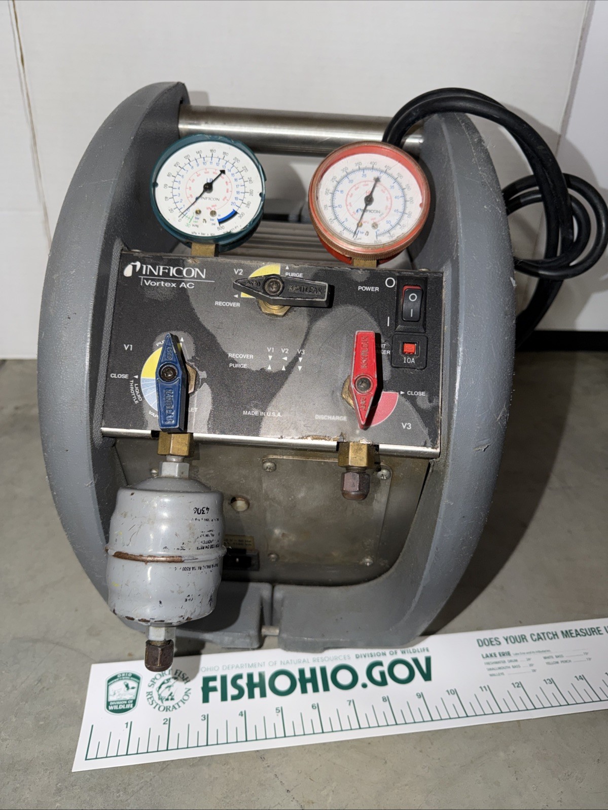 INFICON 714-202-G1 VORTEX REFRIGERANT RECOVERY MACHINE