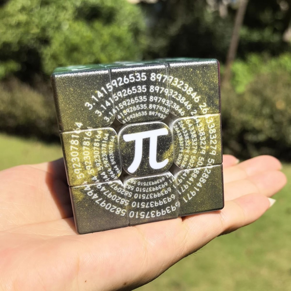 3x3 Speed Cube, Mathematical Pi Magic Cube UV Printing Educational Puzzles Br...