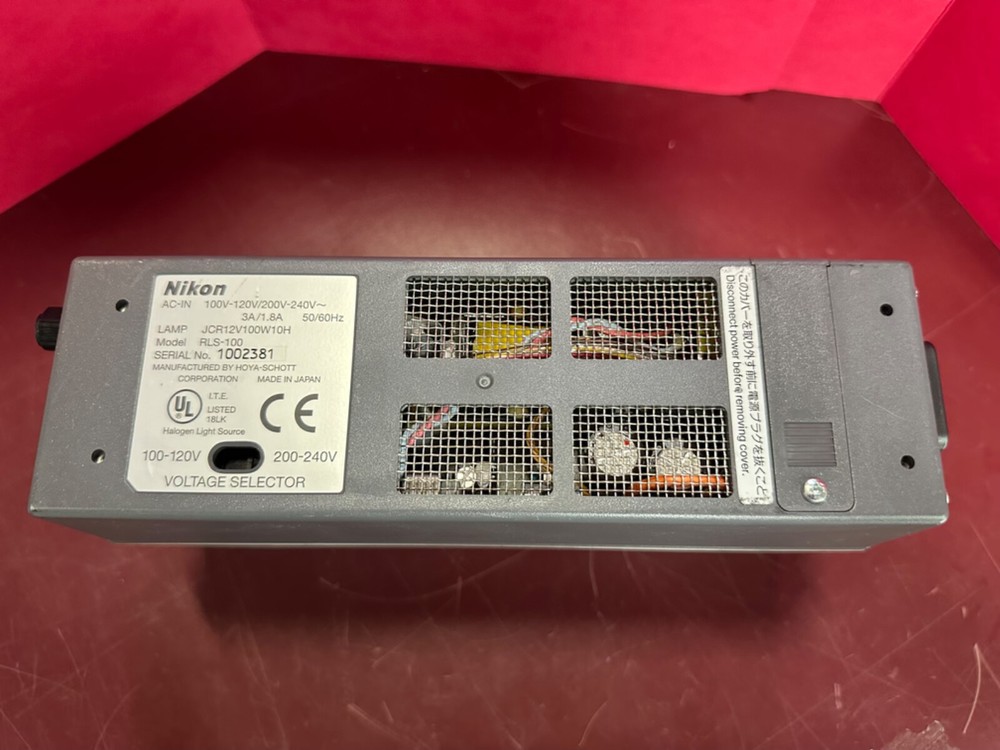 AS IS POWERS ON Nikon RLS-100 Microscope Halogen Light Source