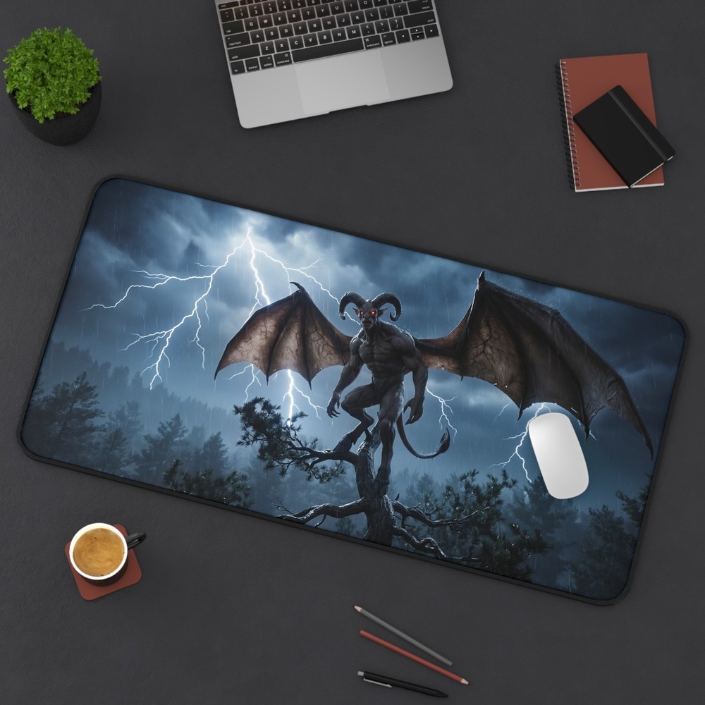 Jersey Devil Mouse Pad – Cryptid Storm Desk Mat, Horror Gift