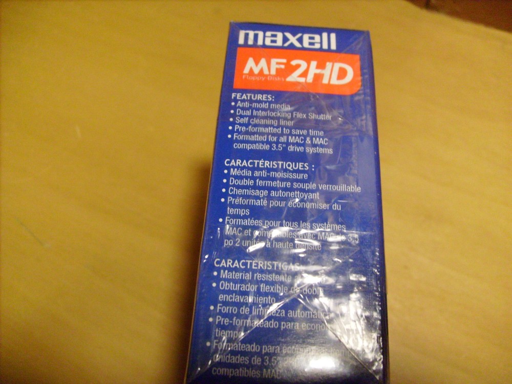 Maxell 3.5" Floppy Disk NEW Sealed 10 Pack MF2HD MAC Formatted