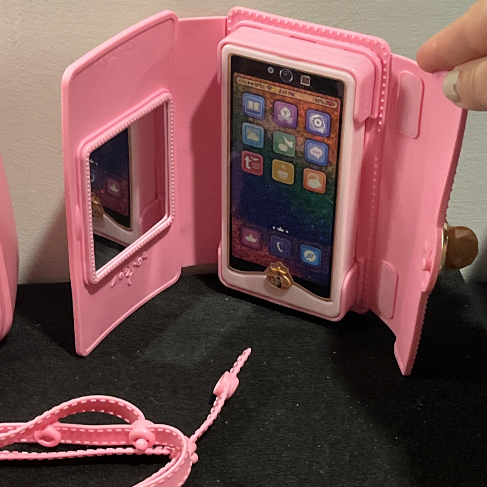 Disney Princess Backpack & Play Phone With Mirror + Wallet Pink Plastic