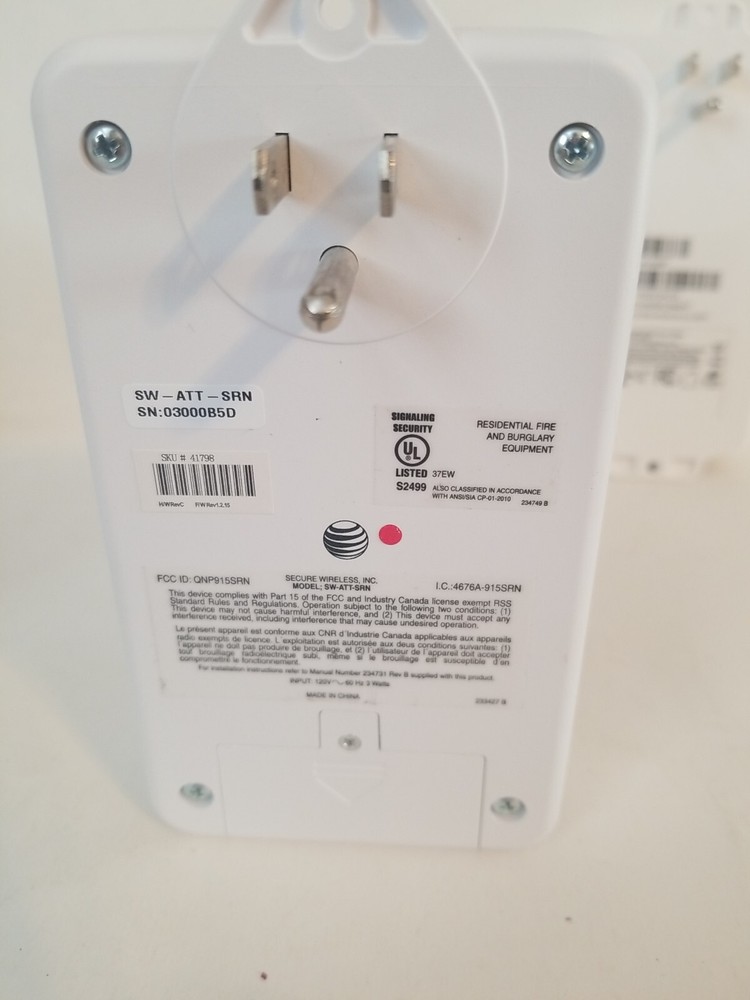 Sercomm SR-KPD02 ATT Security System Keypad + Accessories