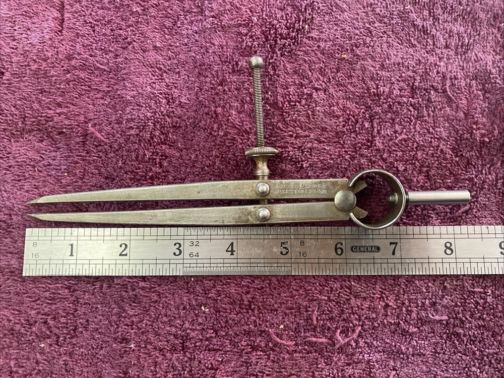 Moore & Wright Sheffield England 6” Spring Divider Wing Caliper Fine Adjust