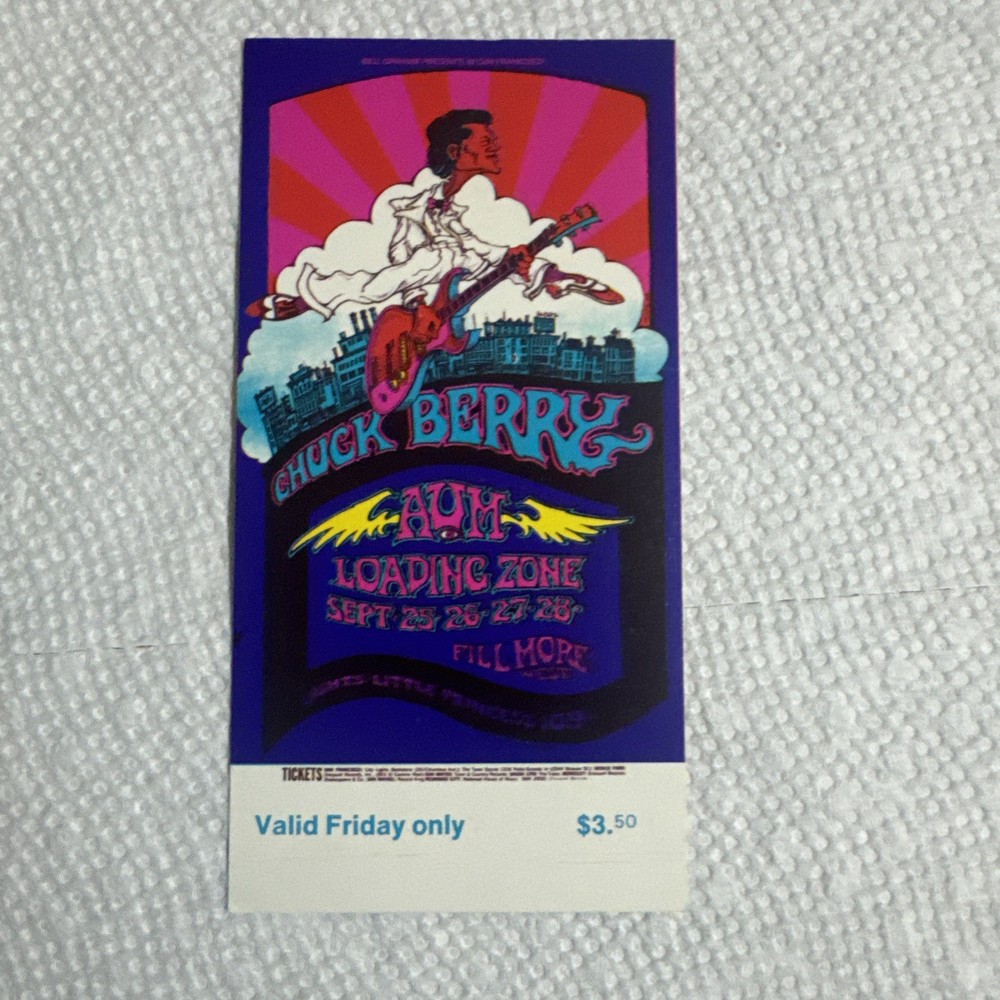 Bill Graham Fillmore West Card BG-193  Chuck Berry AUM Loading Zone