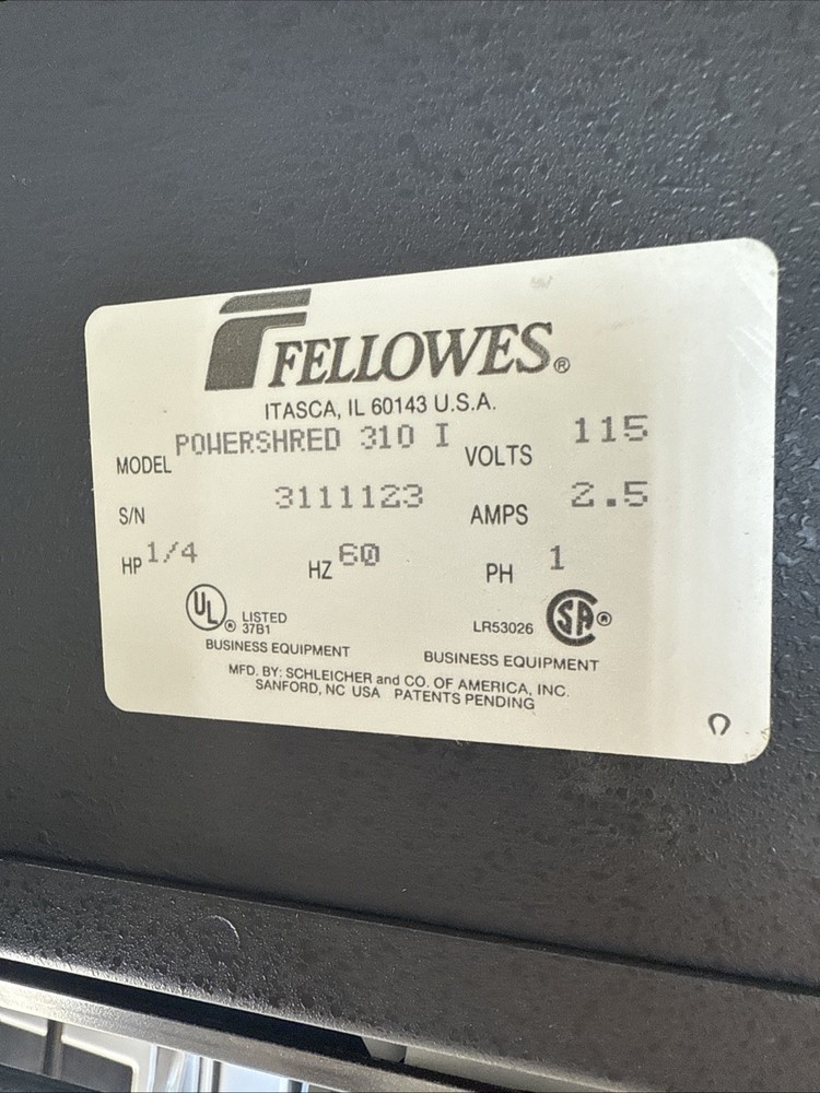 FELLOWES POWERSHRED 310 Paper Shredder - High Volume, Continuous Operation