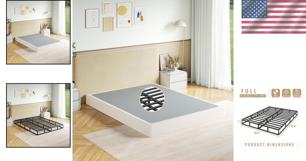 7 Inch Full Bed Mattress Foundation Frame