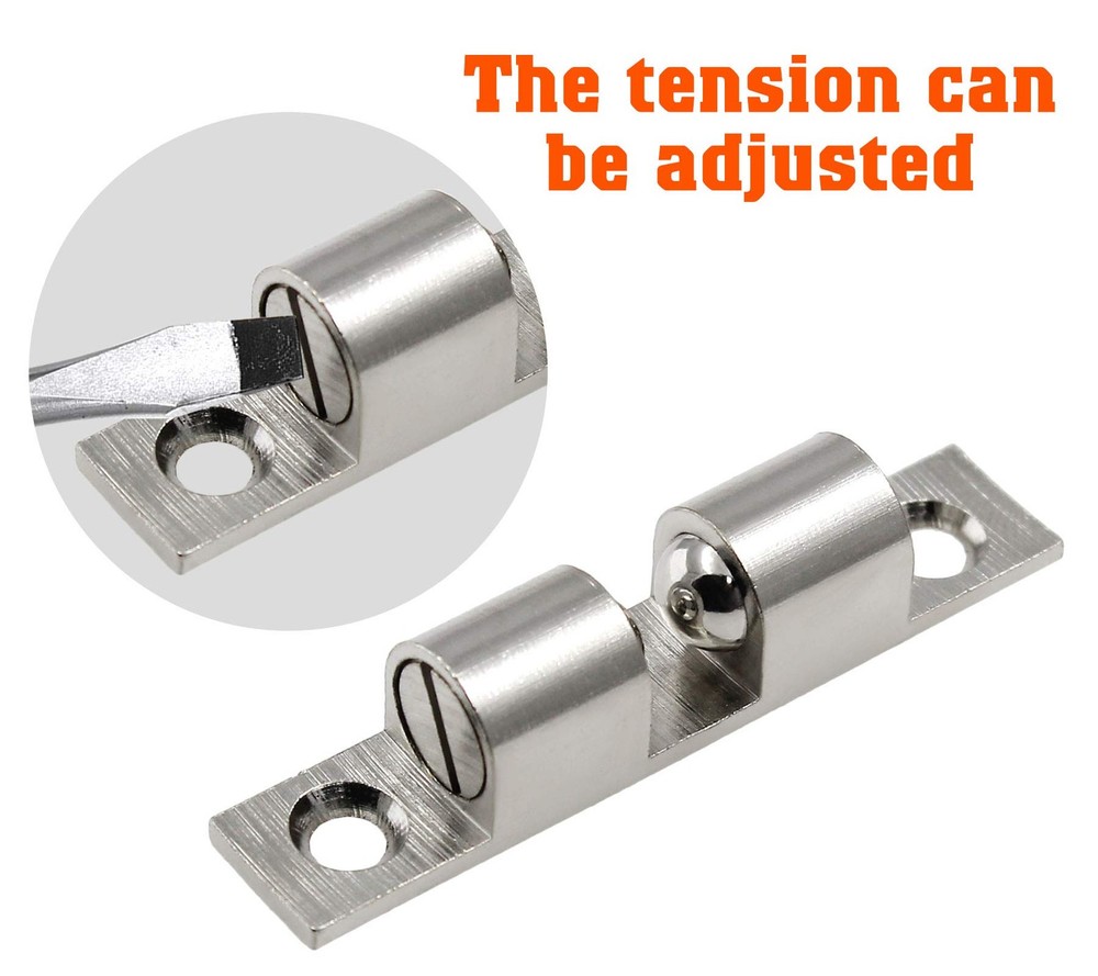 6Pcs 2"/ 50mm Double Ball Tension Roller Catch Latch Solid Brass Hardware Fit...