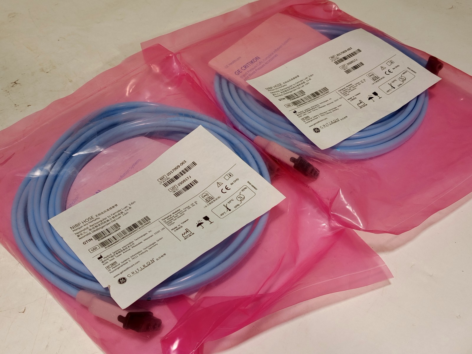 Lot of 40+ BP cuffs & hoses GE Critikon/Welch Allyn 2205 107365 088845 NIBP 12ft