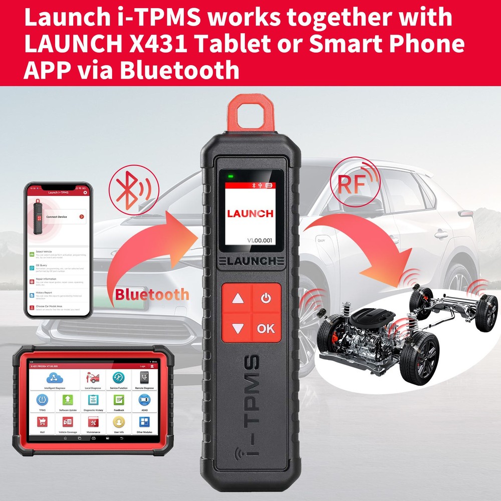 Launch X431 i-TPMS Tire Pressure Detector Terminator Sensor Activator Program US