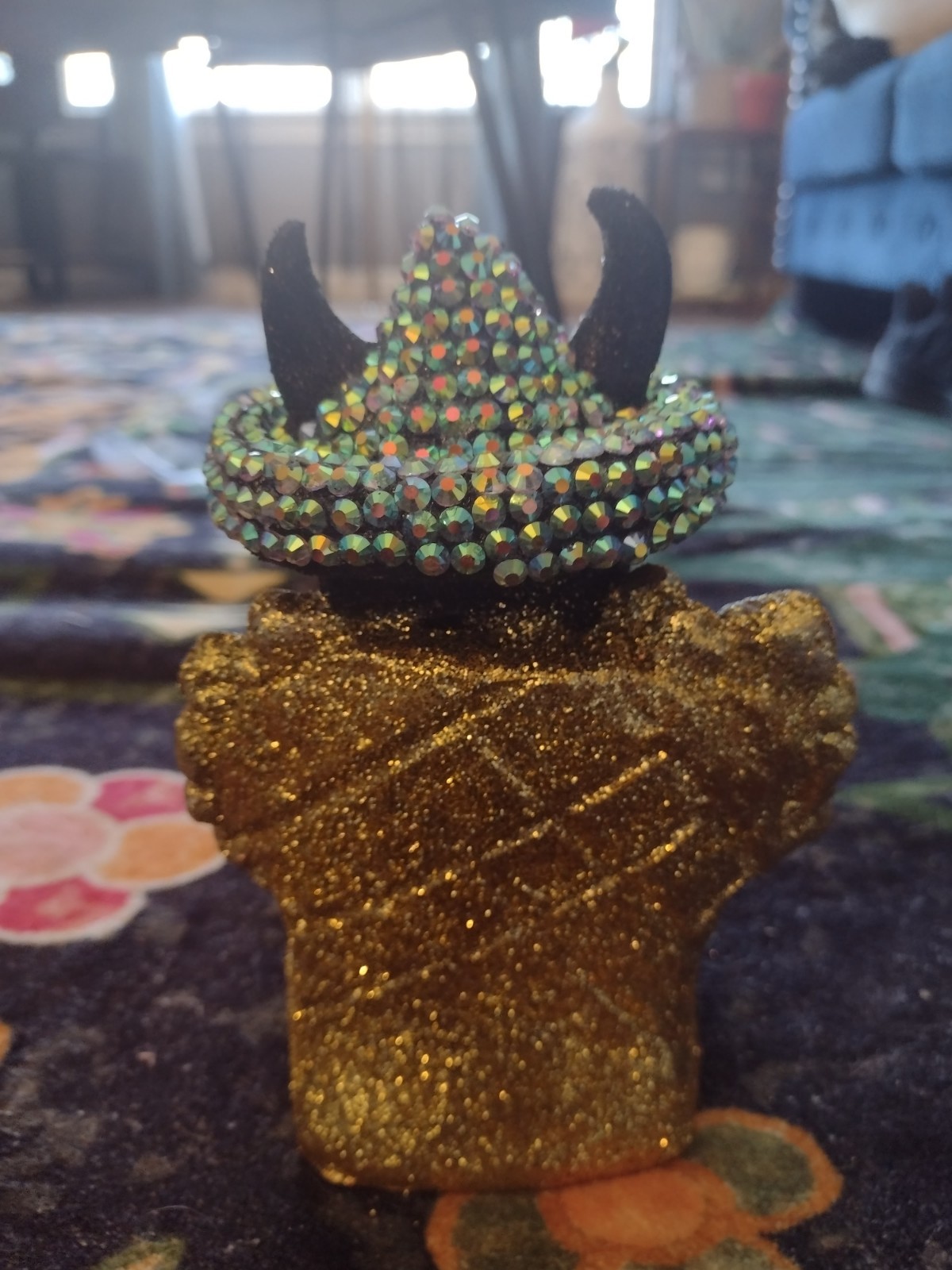 Angelito Negro Handcraft Swarovski Polished Statue Special Edition