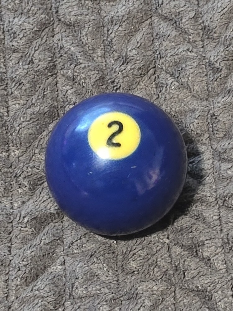 🎱Vintage Replacement Belgian(#2) Pool Ball~Billiards Solid Blue Ball 2"