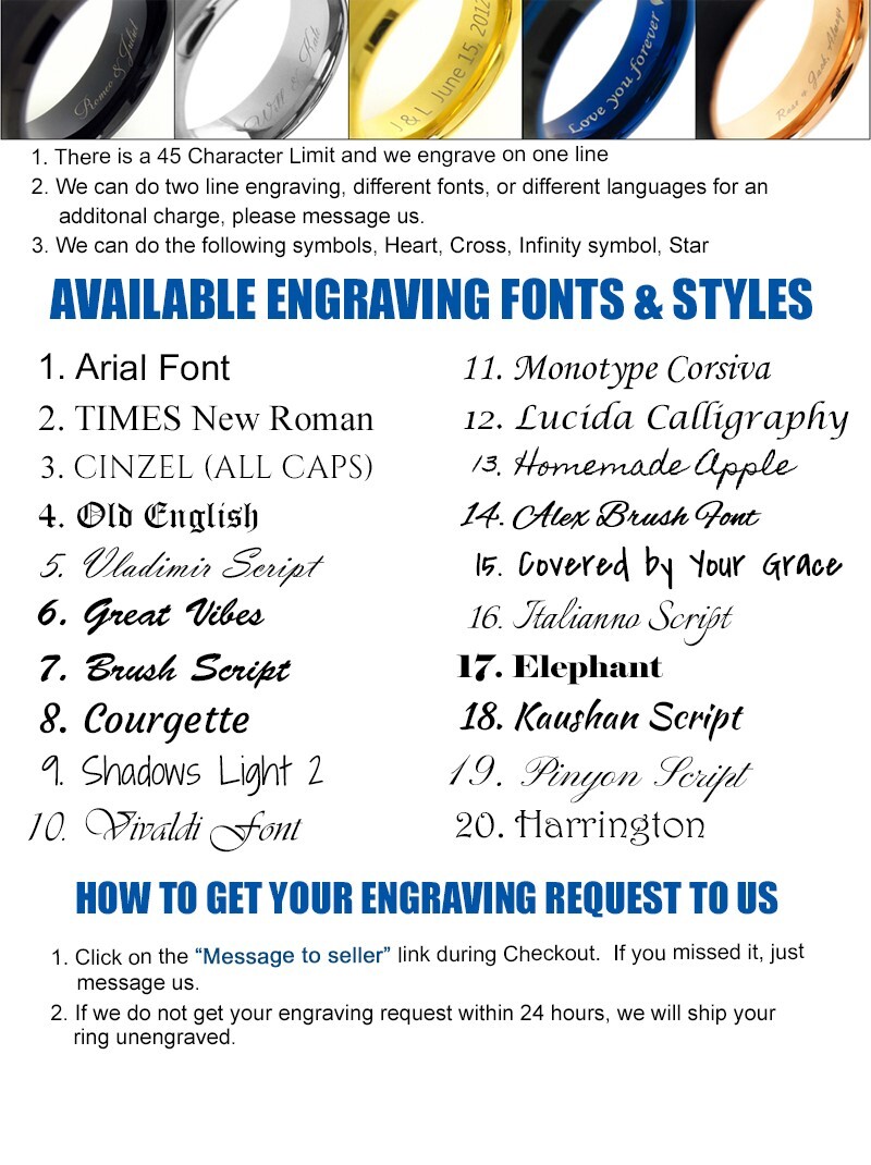 6/8mm Tungsten Carbide Men's Ring Thin Blue Line Black Brushed Wedding Band