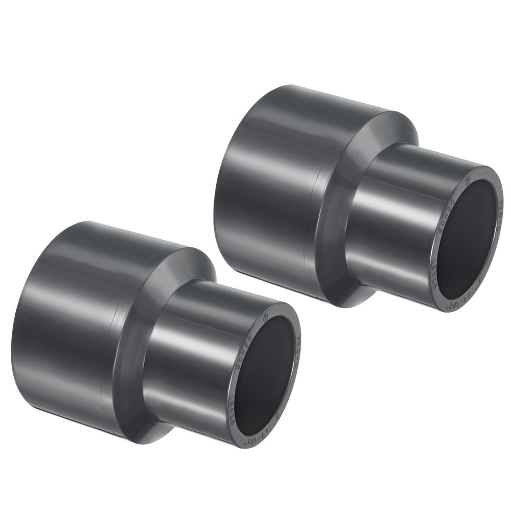 UPVC Reducer Pipe Fitting 2"x 1-1/4" Program Socket 2pcs Coupling