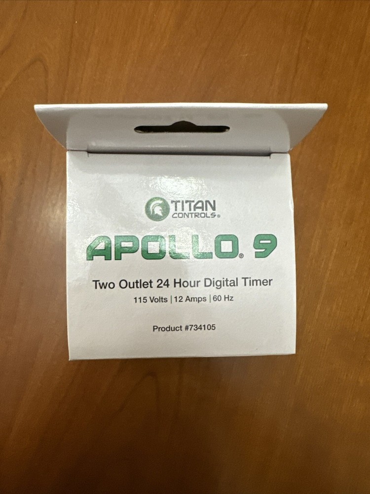 Titan Controls Apollo 9 - Two Outlet 24 Hour Digital Timer Hydroponics