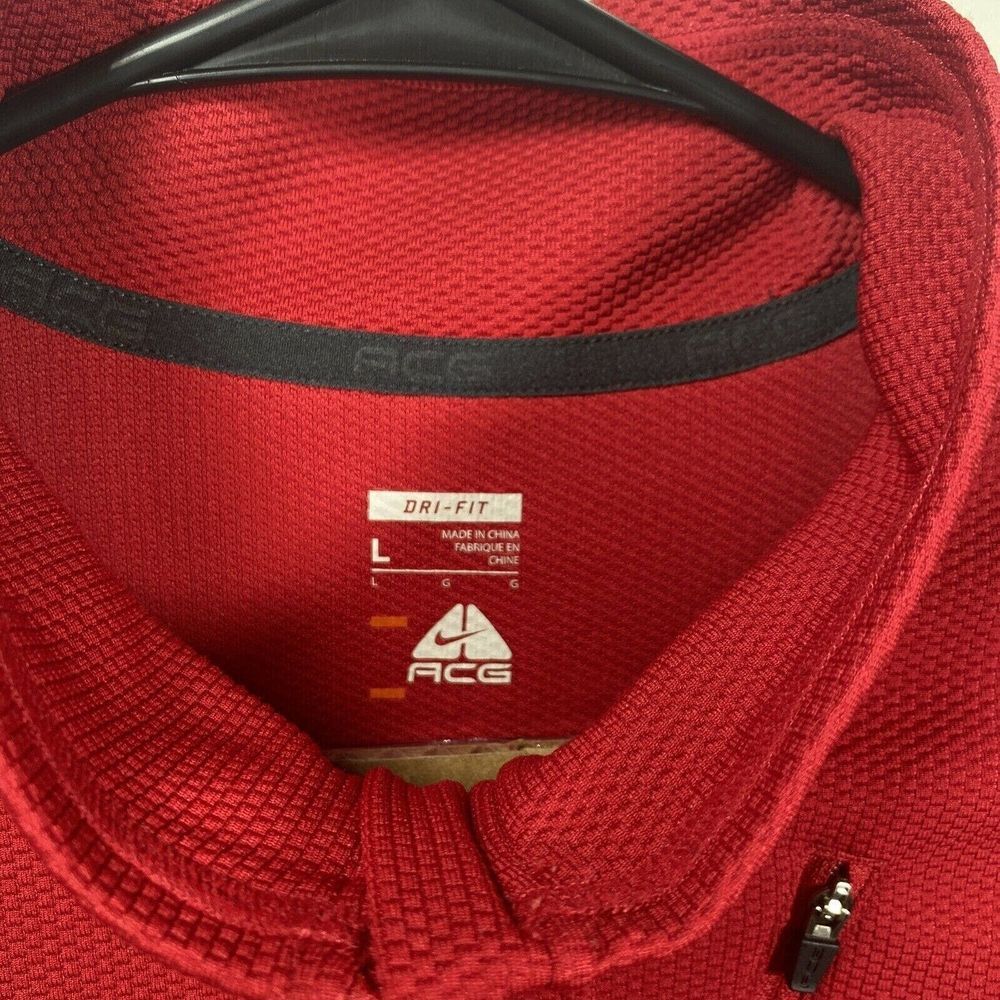 Nike ACG 1/4 Zip Pullover Jacket Men's Large Thermal Red
