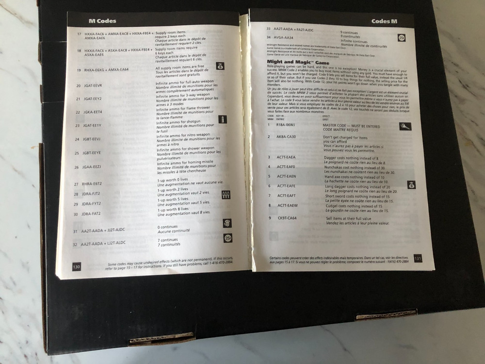 1992 Galoob Game Genie Sega Genesis Programming Manual & Codebook