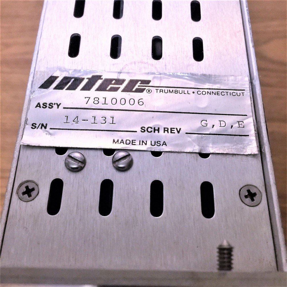 INTEC 7810006 CAMERA TG CONTROLLER