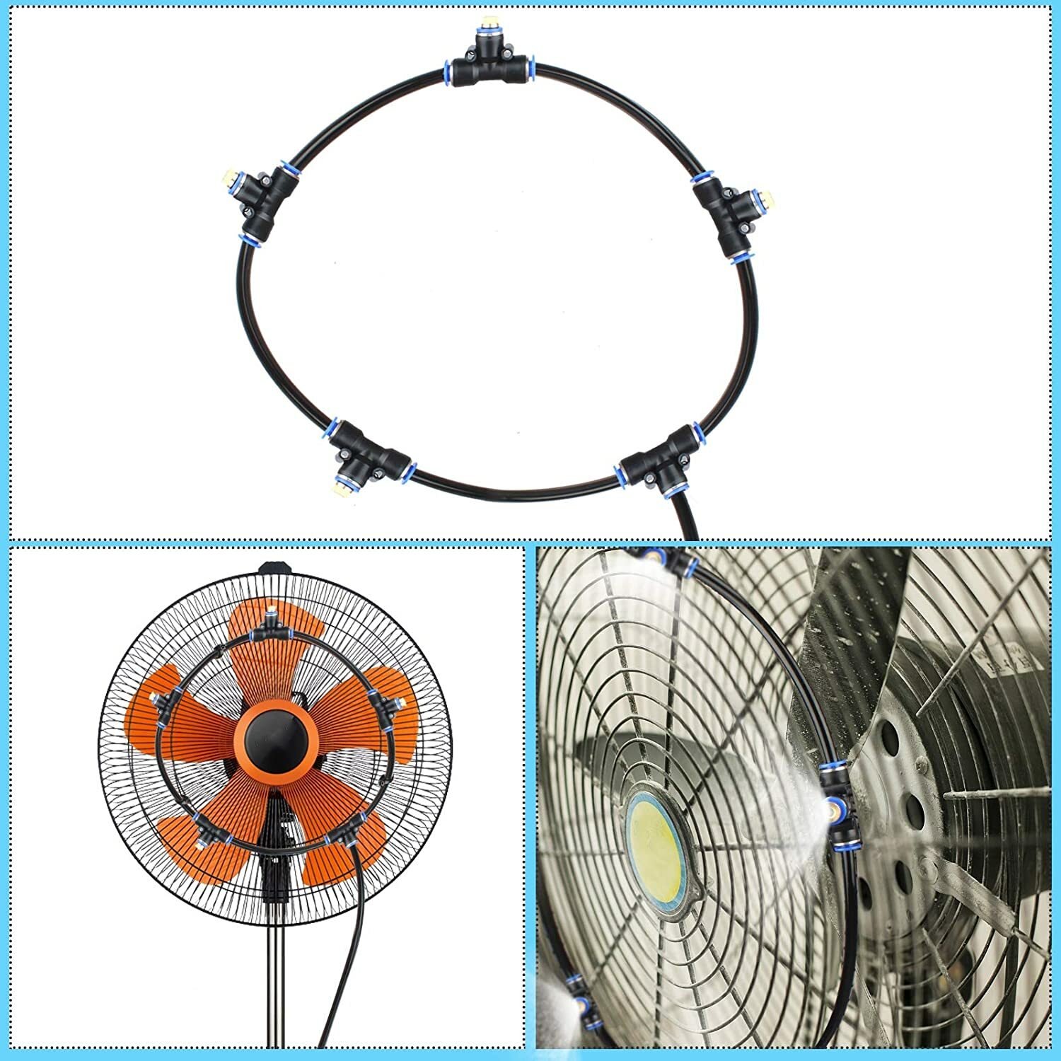 20Ft Misting Cooling System Patio Garden Mister Nozzle Irrigation Water Outdoor