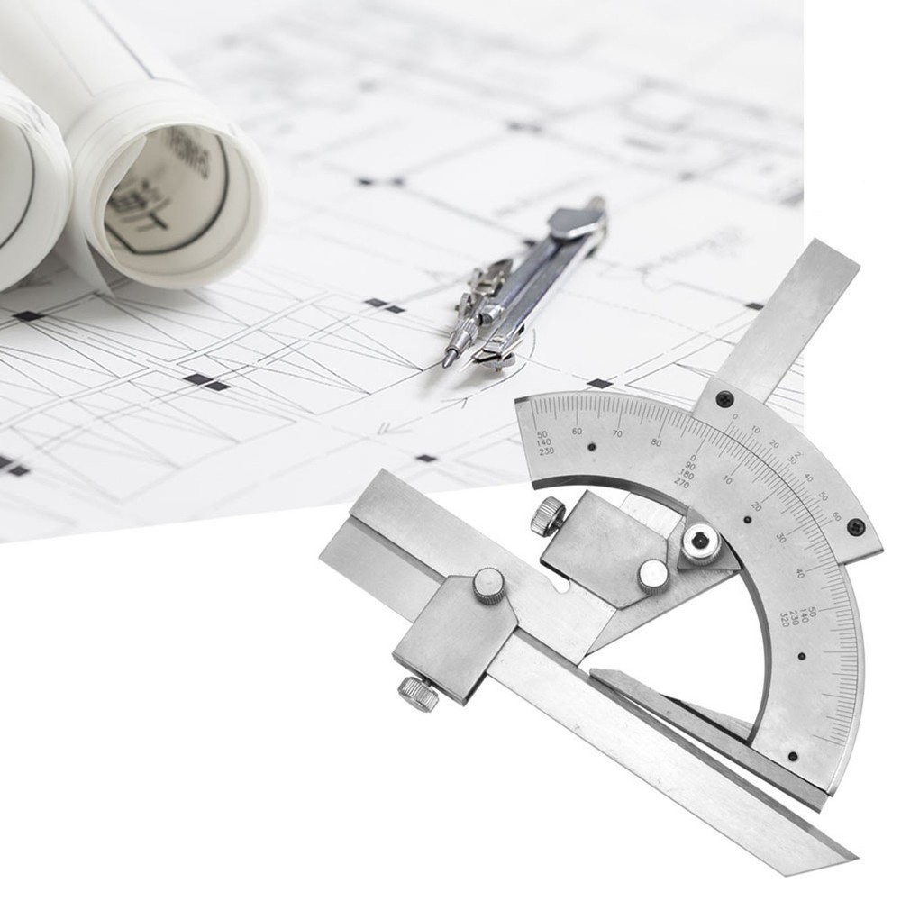 Universal Bevel Protractor 0-320° Angle Measuring Ruler Tools