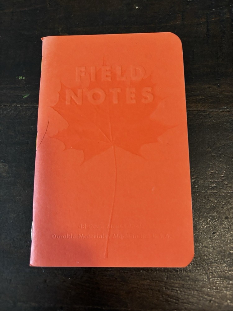 Field Notes The Sugar Maple - Autumn Trilogy