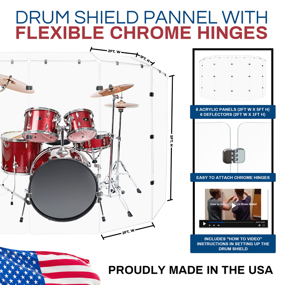 Drum Shield, Drum Shields, Drum Sceen 6 ft x 12 ft DS6D
