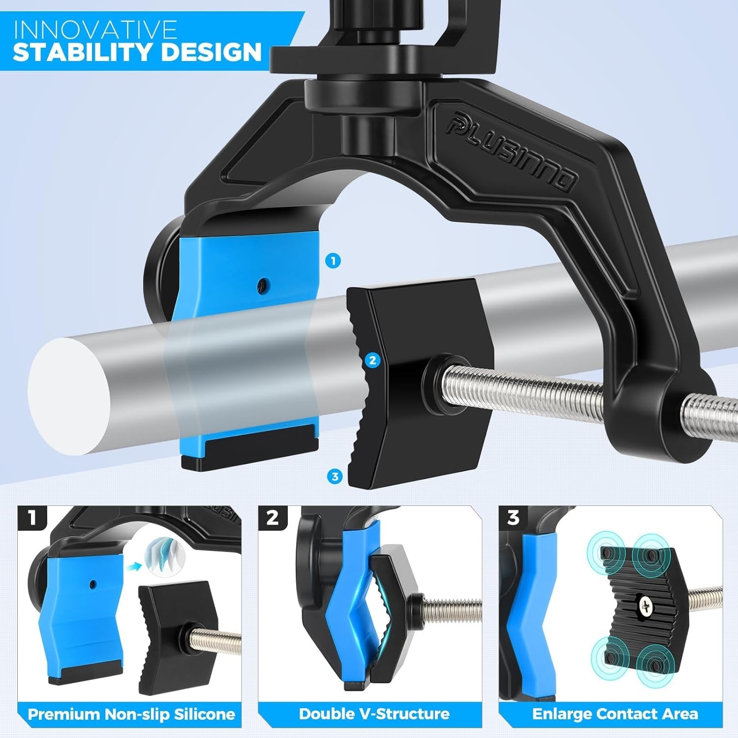 1/2/4 Pack Fishing Rod Holders for Boat, Fishing Rod Holder with Enlarge Clamp,