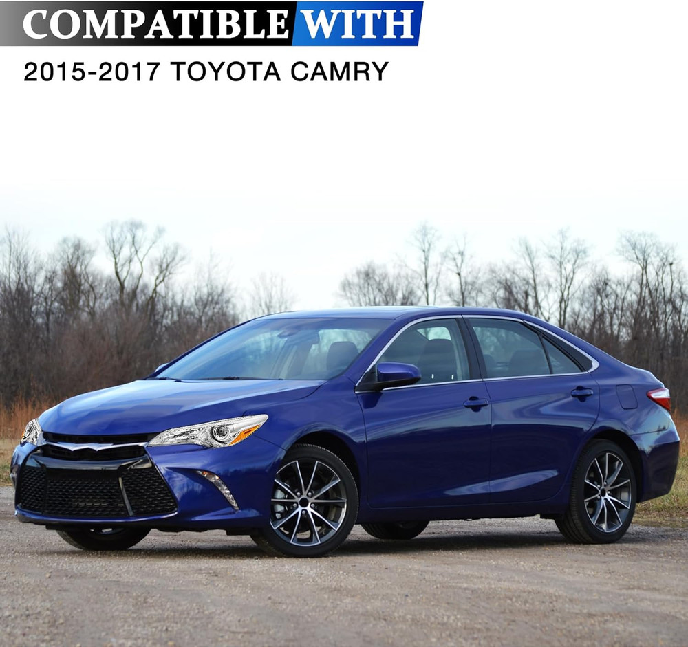 Headlight Assembly Compatible with 2015-2017 2015 2016 2017 Toyota Camry Driver