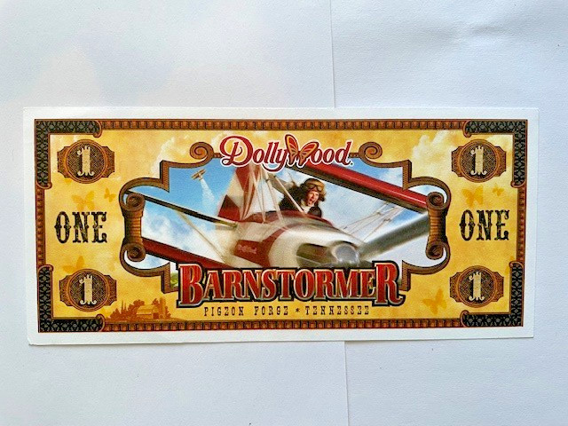 2011 Dollywood Dolly Dollar $1 Note “Barnstormer” – UNCIRCULATED Mint – Pristine