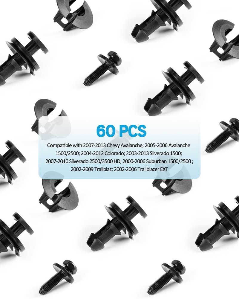 Front Bumper Retainer Clips 20 Sets w/ Bolts