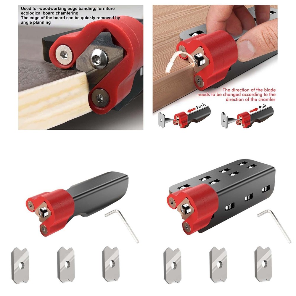 Woodworking Chamfer Tools Kit Manual Deburring Tool Edge Trimmer