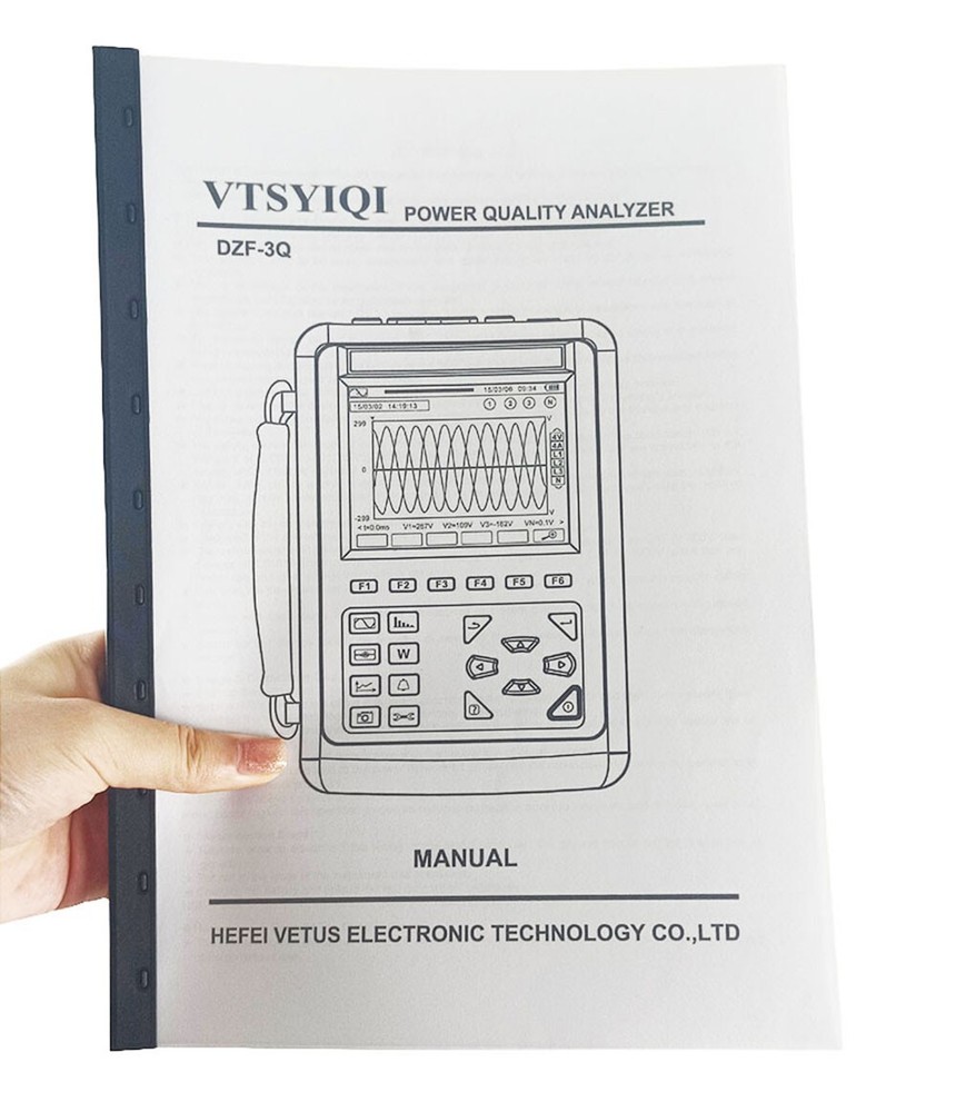 3 Phase Power Quality Analyzer Meter Power Quality Logger with Current 1.0-1000A