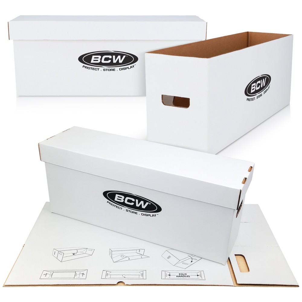 Bundle / 10 BCW Long Cardboard Comic Book Storage Boxes Box Holds 250-300 Comics