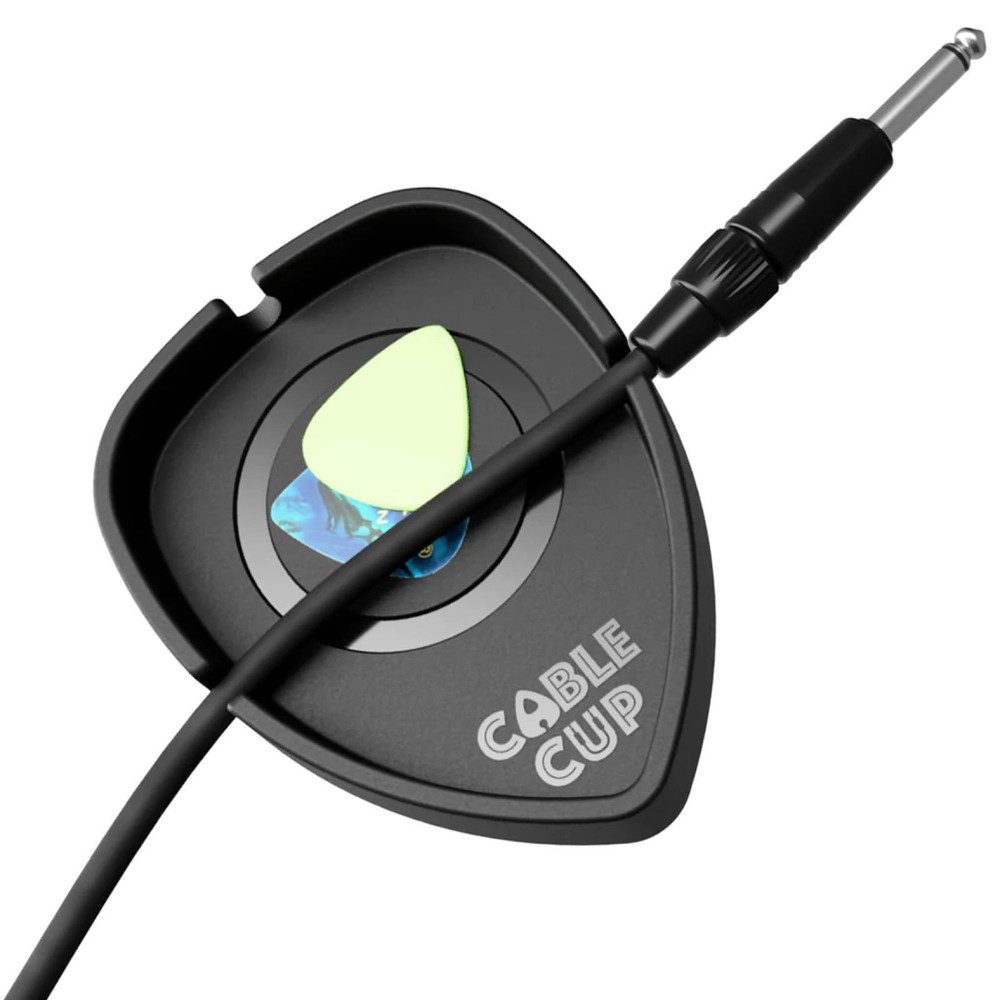 Small Stage CC-PK-BK Cable Cup Pick and Cable Holder, Pick Shape, Black