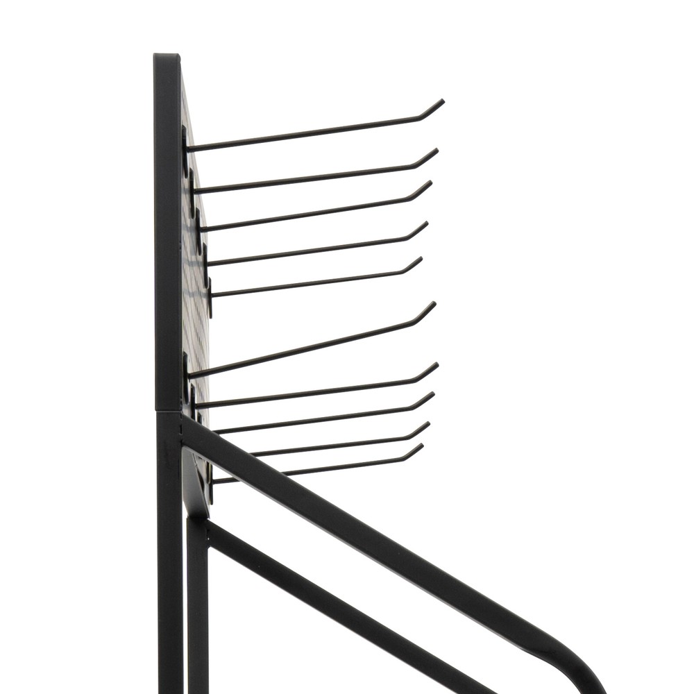 4 Tiers Baskets Adjustable Rolling Display Snack Rack Freestanding Stand Holder